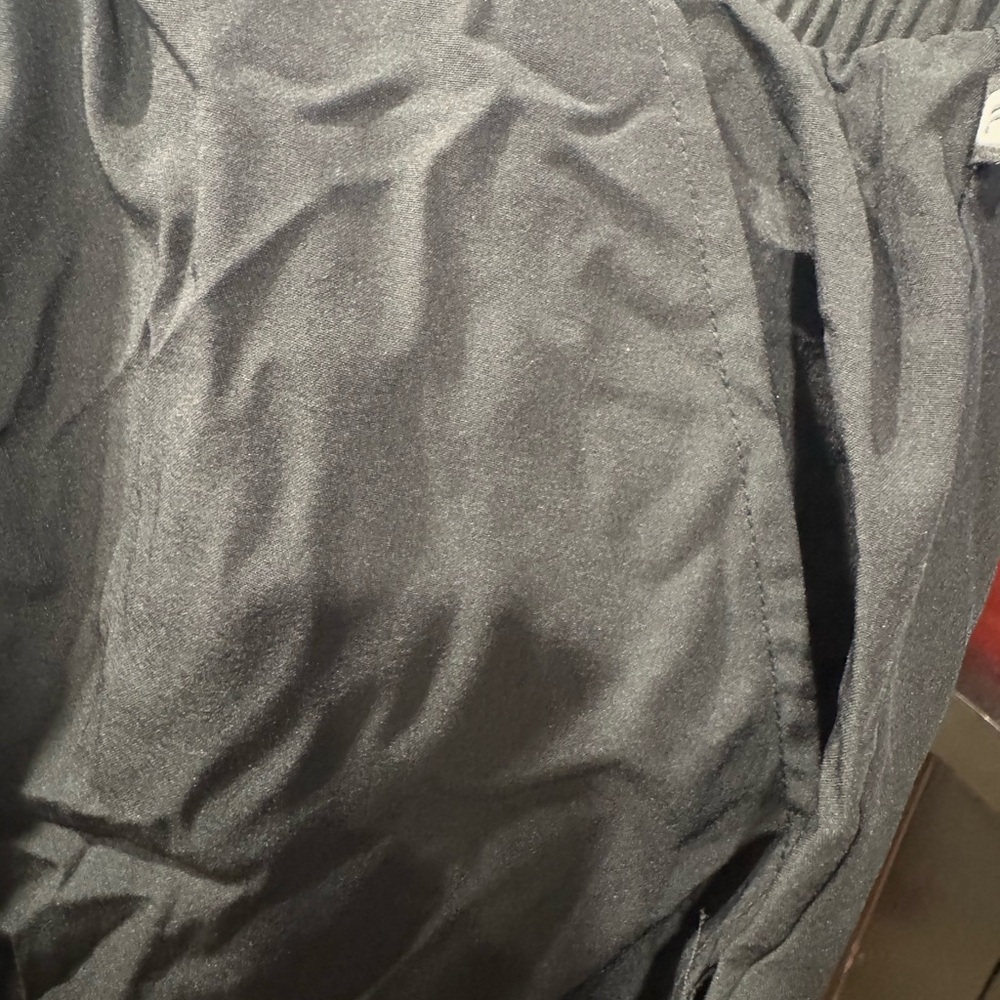 Black Satin Jogger Pants - Picture 5 of 6